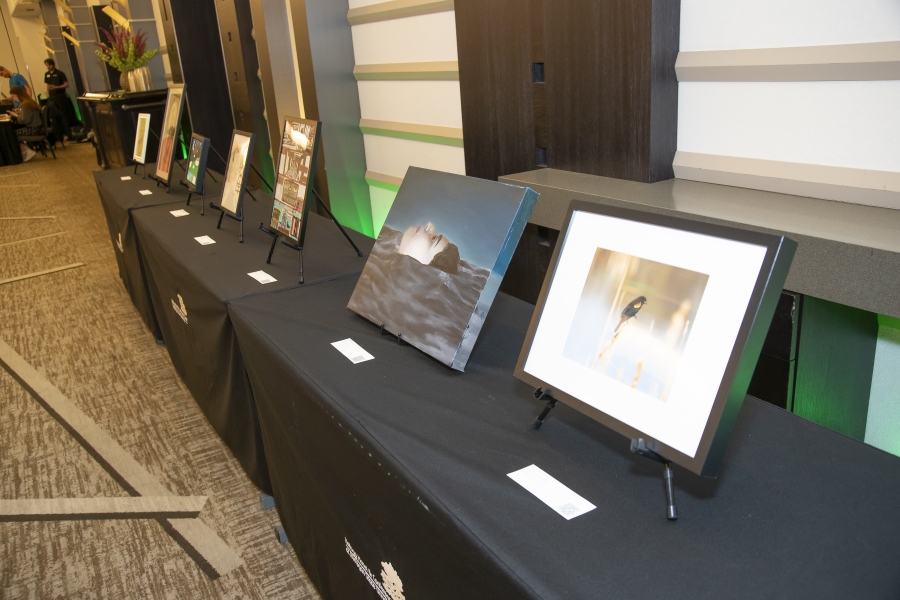 Table of Student Art that was on display