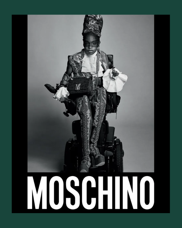 Image of Aaron Rose Philip from Moschino magazine.